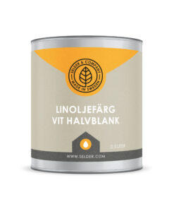 produktbild selder & company linoljefärg halvblank vit 0.5L
