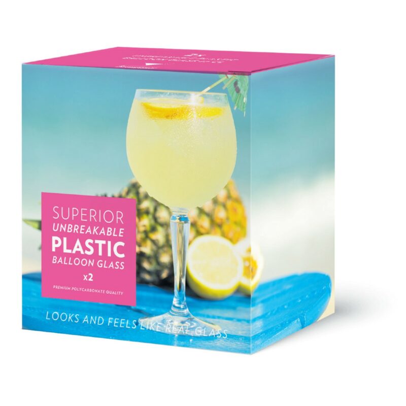 Produktbild Giftpack Barcompagniet plastglas Palma Balloon 69cl