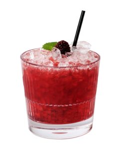 Produktbild fyllt glas Barcompagniet plastglas stripe 355 rocks 35.5cl